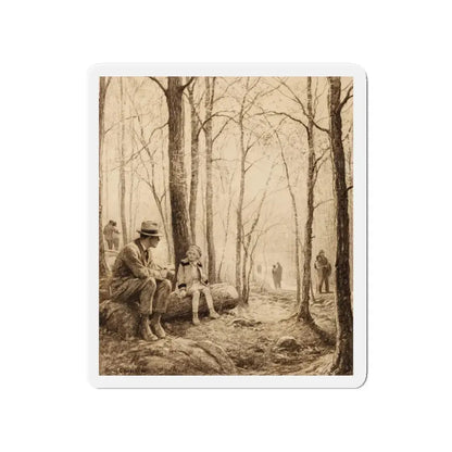 Springtime, story illustration (Magazine Illustration) Refrigerator Magnet 4 Inch Die-Cut - The Sticker Space