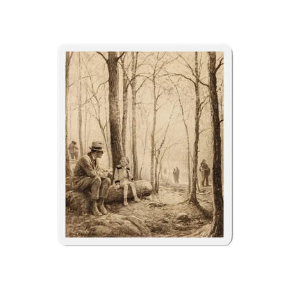 Springtime, story illustration (Magazine Illustration) Refrigerator Magnet 6 Inch Die-Cut - The Sticker Space