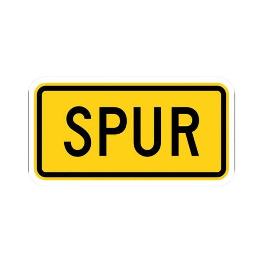 Spur plate Wyoming (Wyoming) (Road Sign) STICKER Vinyl Kiss-Cut Decal 2 Inch White - The Sticker Space