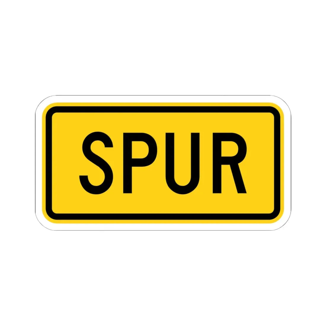 Spur plate Wyoming (Wyoming) (Road Sign) STICKER Vinyl Kiss-Cut Decal 6 Inch White - The Sticker Space