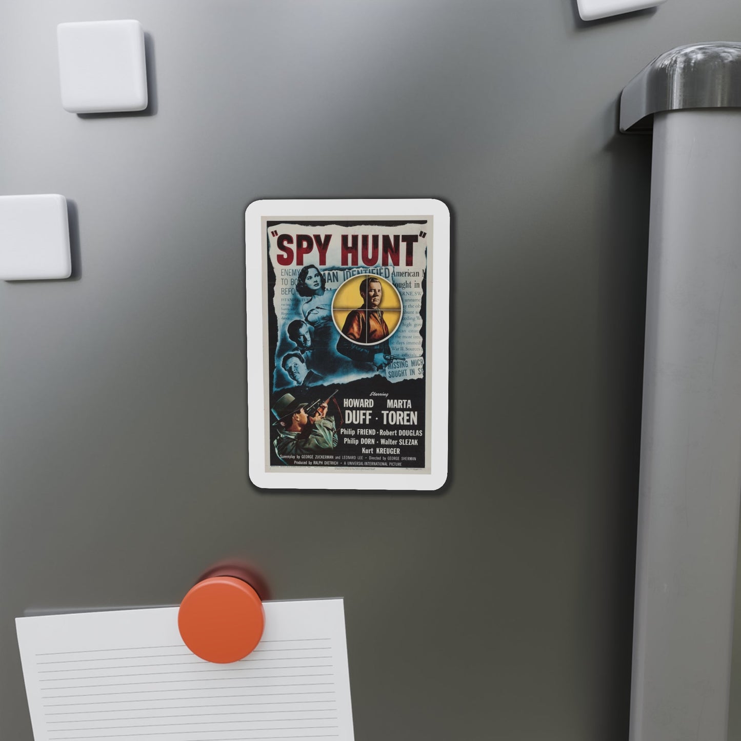 Spy Hunt 1950 Movie Poster Die-Cut Magnet-The Sticker Space