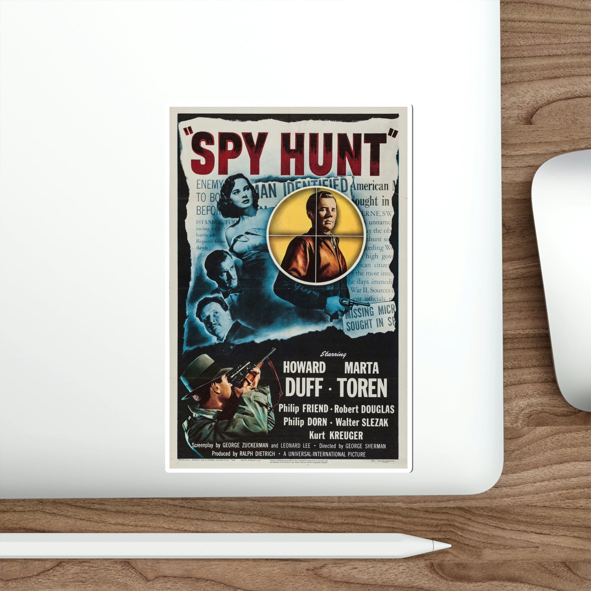 Spy Hunt 1950 Movie Poster STICKER Vinyl Die-Cut Decal-The Sticker Space