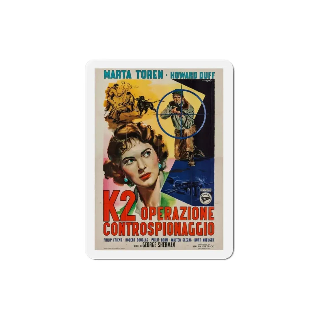Spy Hunt 1950 v2 Movie Poster Refrigerator Magnet 3 Inch - The Sticker Space