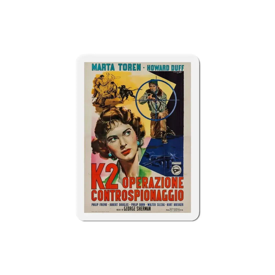 Spy Hunt 1950 v2 Movie Poster Refrigerator Magnet 5 Inch - The Sticker Space