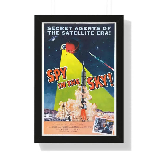 SPY IN THE SKY 1958 - Framed Movie Poster 16″ x 24″ Black - The Sticker Space