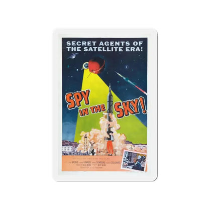 SPY IN THE SKY 1958 Movie Poster - Refrigerator Magnet 2 Inch Die-Cut - The Sticker Space