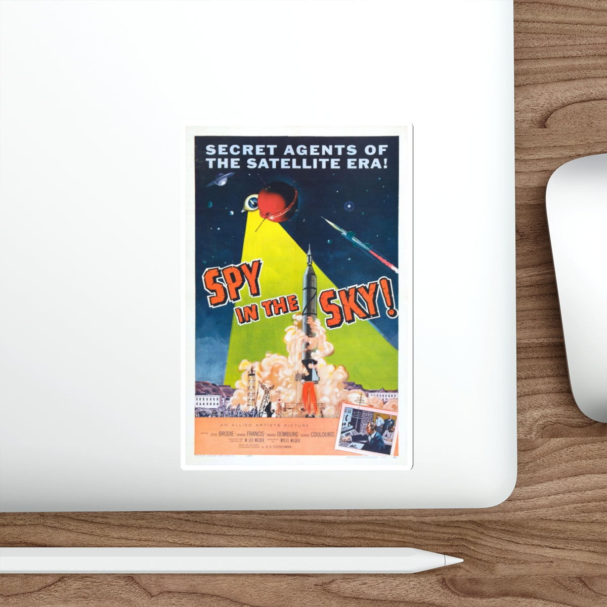 SPY IN THE SKY 1958 Movie Poster STICKER Vinyl Die-Cut Decal-The Sticker Space