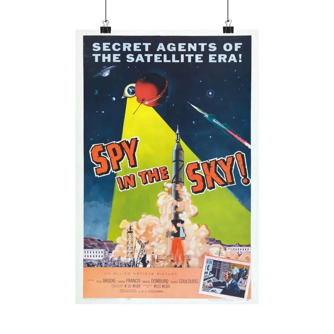 SPY IN THE SKY 1958 - Paper Movie Poster 12″ x 18″ Matte - The Sticker Space