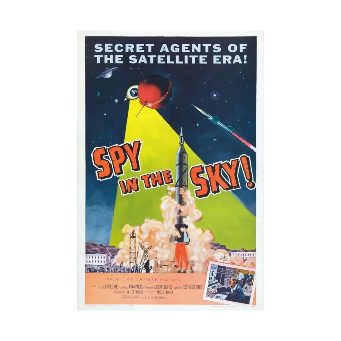 SPY IN THE SKY 1958 - Paper Movie Poster - The Sticker Space