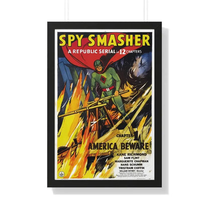 SPY SMASHER 1942 - Framed Movie Poster 20" x 30" Black - The Sticker Space