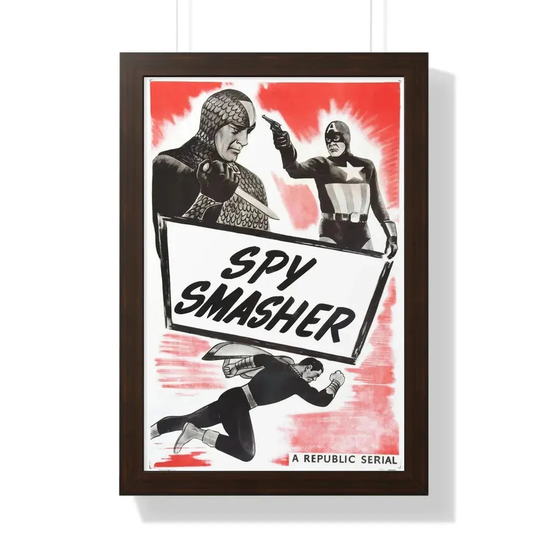 SPY SMASHER (2) 1942 - Framed Movie Poster 16″ x 24″ Walnut - The Sticker Space