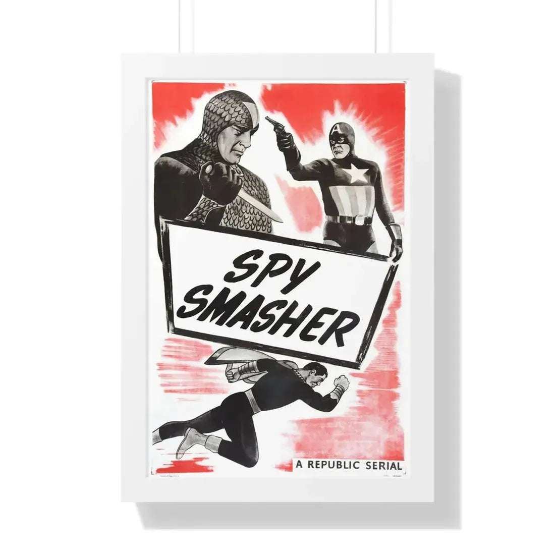 SPY SMASHER (2) 1942 - Framed Movie Poster 16″ x 24″ White - The Sticker Space