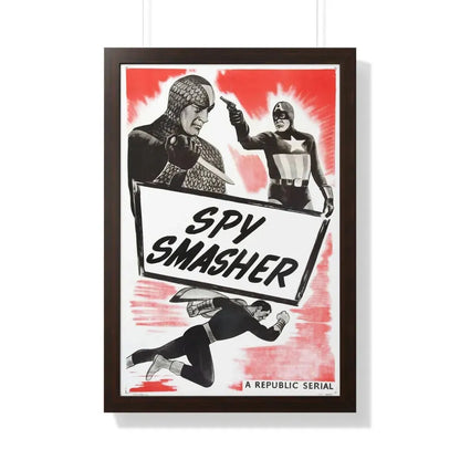 SPY SMASHER (2) 1942 - Framed Movie Poster 20" x 30" Walnut - The Sticker Space