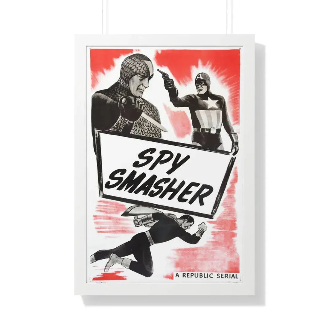 SPY SMASHER (2) 1942 - Framed Movie Poster 20" x 30" White - The Sticker Space