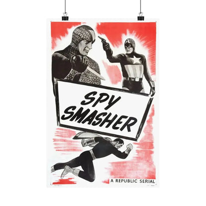 SPY SMASHER (2) 1942 - Paper Movie Poster 12″ x 18″ Matte - The Sticker Space