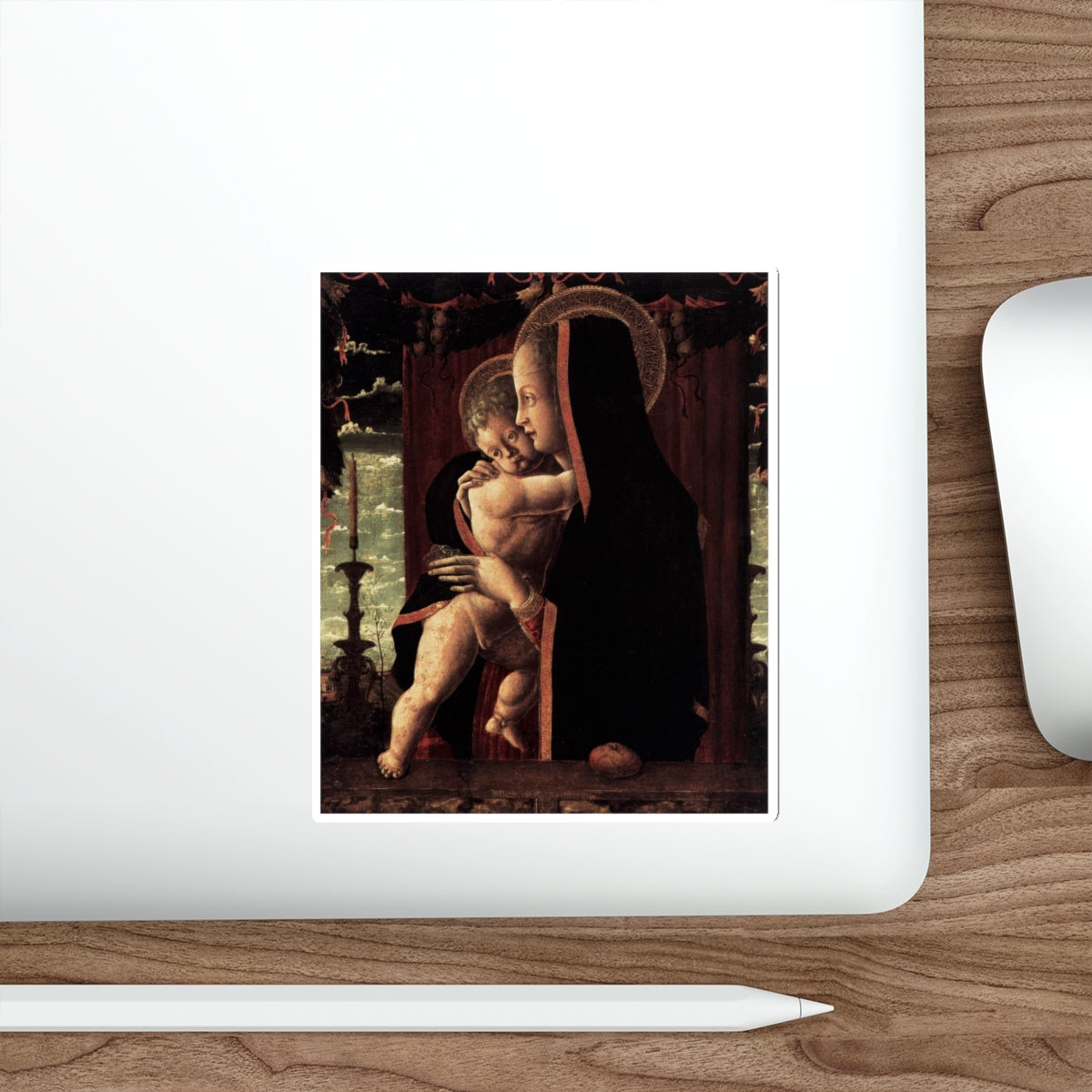 SQUARCIONE, Francesco - Virgin and Child (Artwork) STICKER Vinyl Die-Cut Decal-The Sticker Space