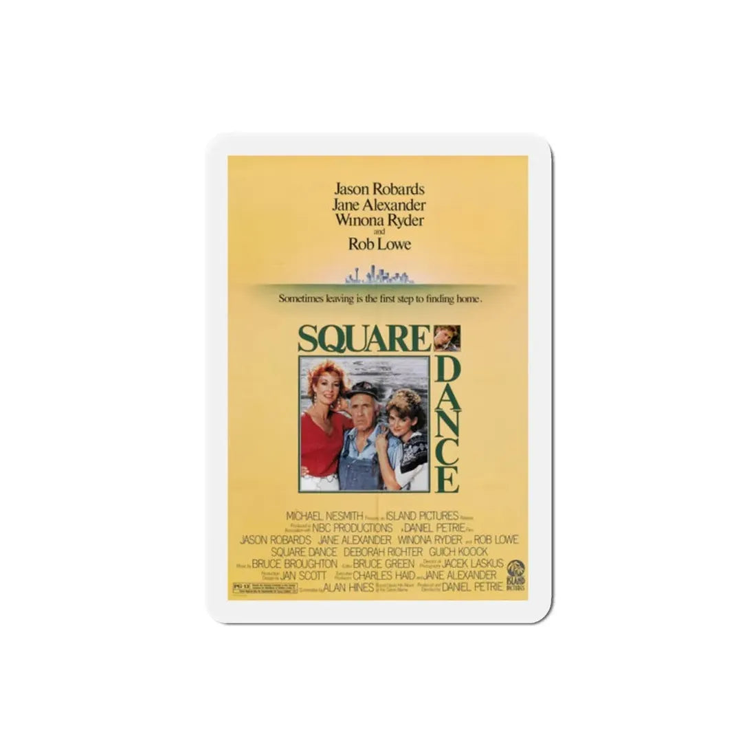 Square Dance 1987 Movie Poster Refrigerator Magnet 2 Inch - The Sticker Space