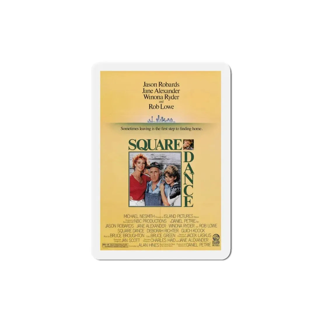 Square Dance 1987 Movie Poster Refrigerator Magnet 3 Inch - The Sticker Space