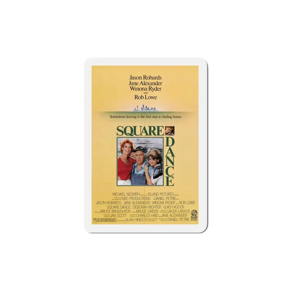 Square Dance 1987 Movie Poster Refrigerator Magnet 4 Inch - The Sticker Space