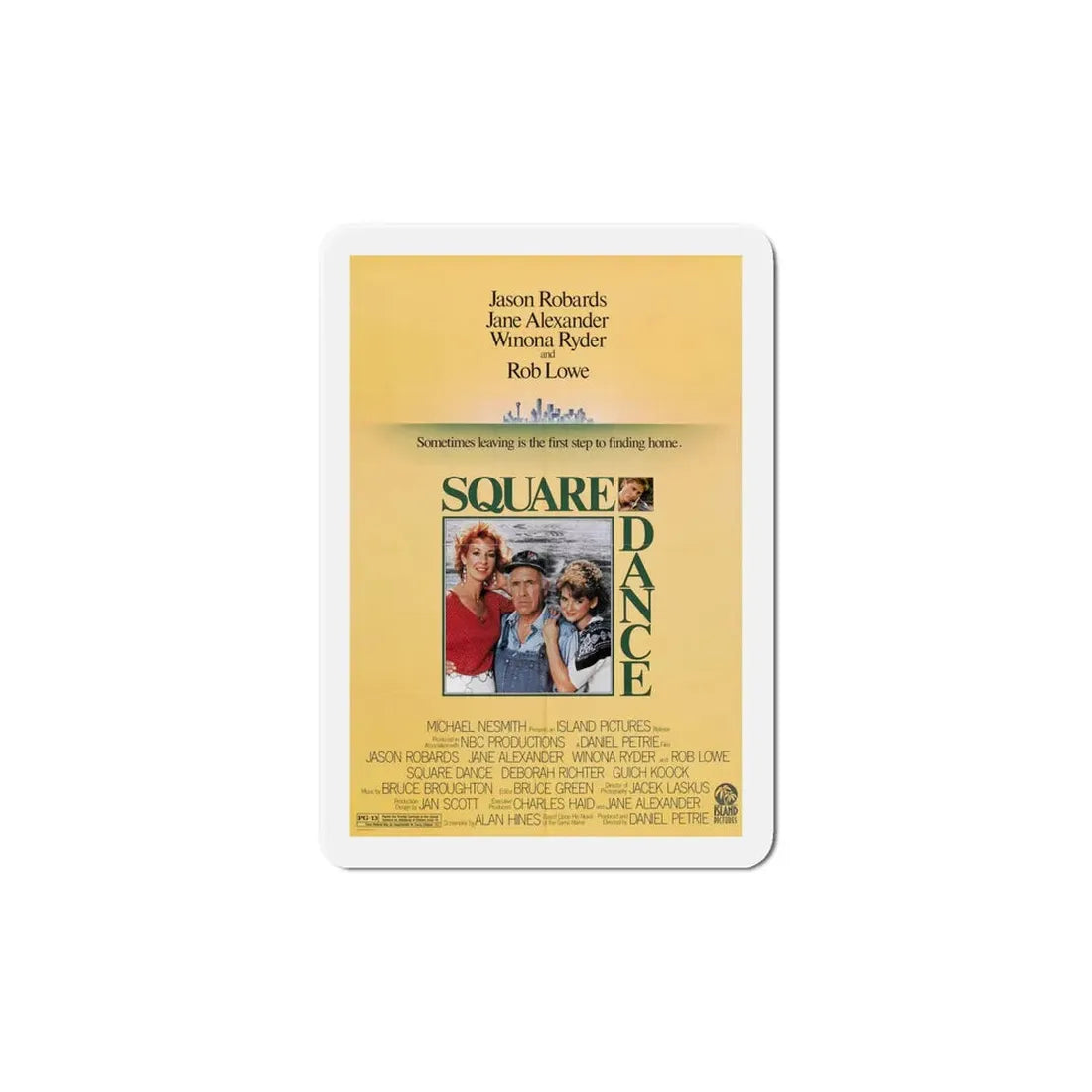 Square Dance 1987 Movie Poster Refrigerator Magnet 6 Inch - The Sticker Space
