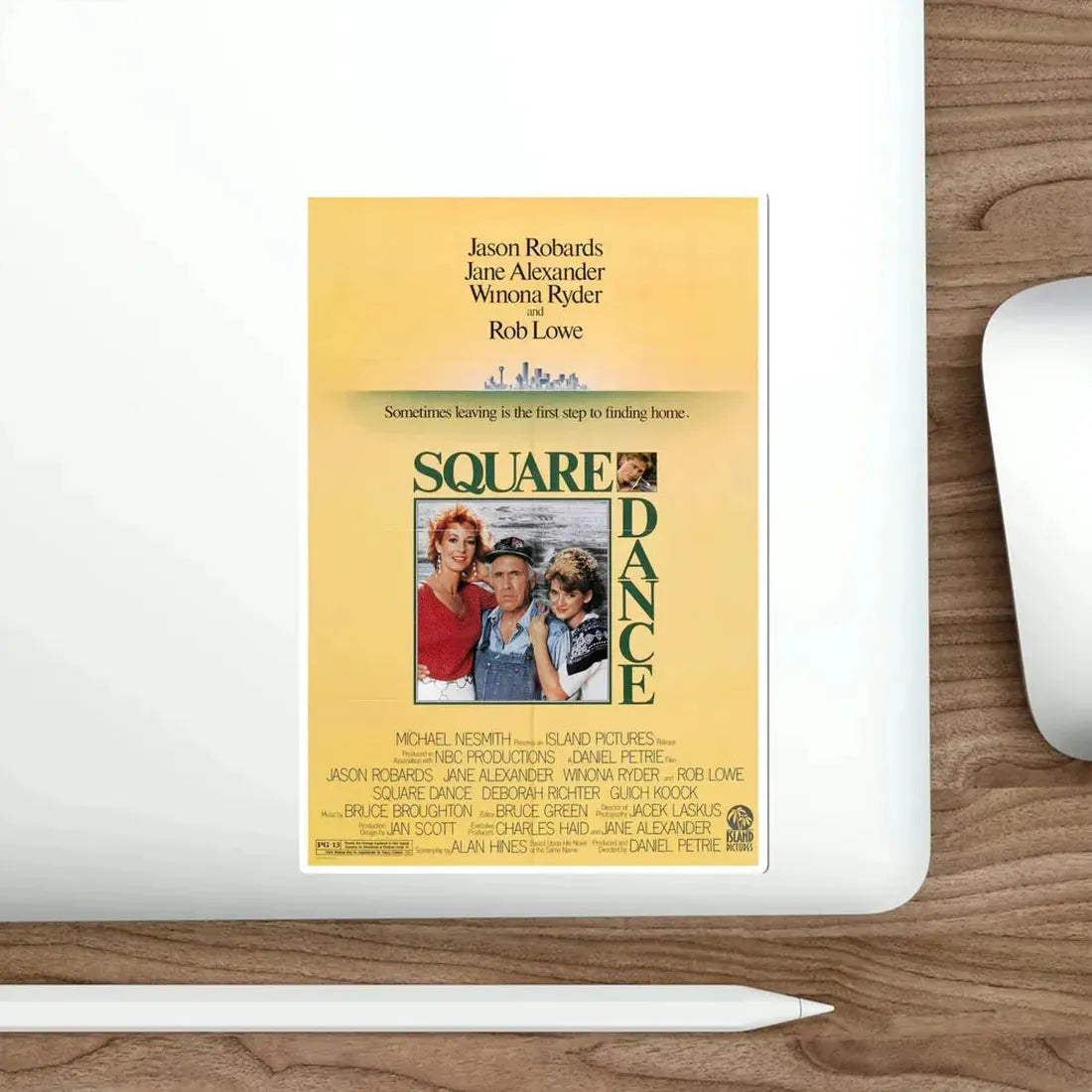 Square Dance 1987 Movie Poster STICKER Vinyl Die-Cut Decal - The Sticker Space
