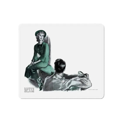 Square Peg (1), The American Magazine, July 1936 (Magazine Illustration) Refrigerator Magnet 3 Inch Die-Cut - The Sticker Space