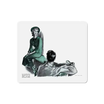 Square Peg (1), The American Magazine, July 1936 (Magazine Illustration) Refrigerator Magnet 5 Inch Die-Cut - The Sticker Space