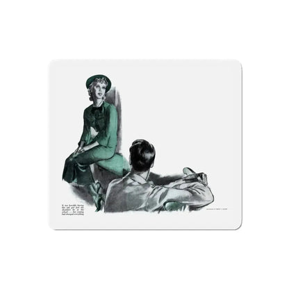 Square Peg (1), The American Magazine, July 1936 (Magazine Illustration) Refrigerator Magnet 6 Inch Die-Cut - The Sticker Space