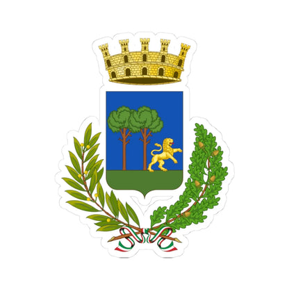 Squinzano-Stemma (Italy) (Coat of Arms) STICKER Vinyl Kiss-Cut Decal 3 Inch White - The Sticker Space