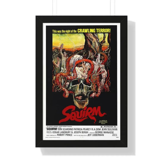 SQUIRM 1976 - Framed Movie Poster 16″ x 24″ Black - The Sticker Space