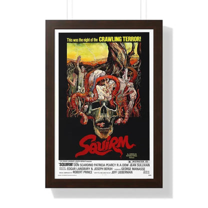 SQUIRM 1976 - Framed Movie Poster 16″ x 24″ Walnut - The Sticker Space