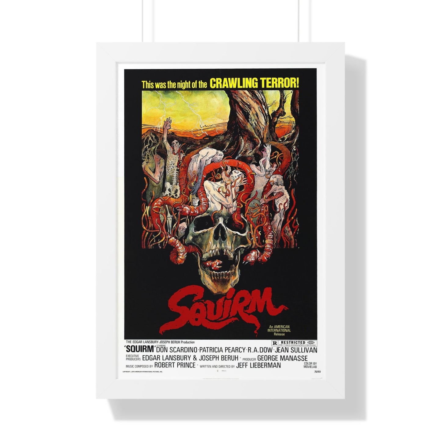 SQUIRM 1976 - Framed Movie Poster-16″ x 24″-The Sticker Space