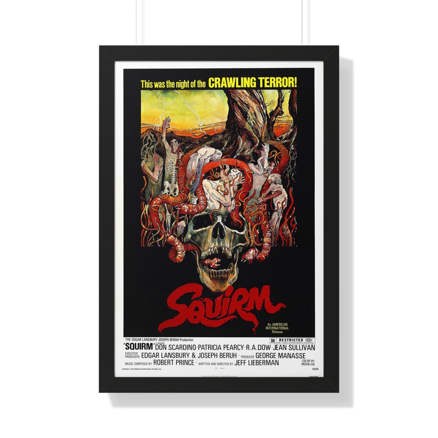 SQUIRM 1976 - Framed Movie Poster-20" x 30"-The Sticker Space