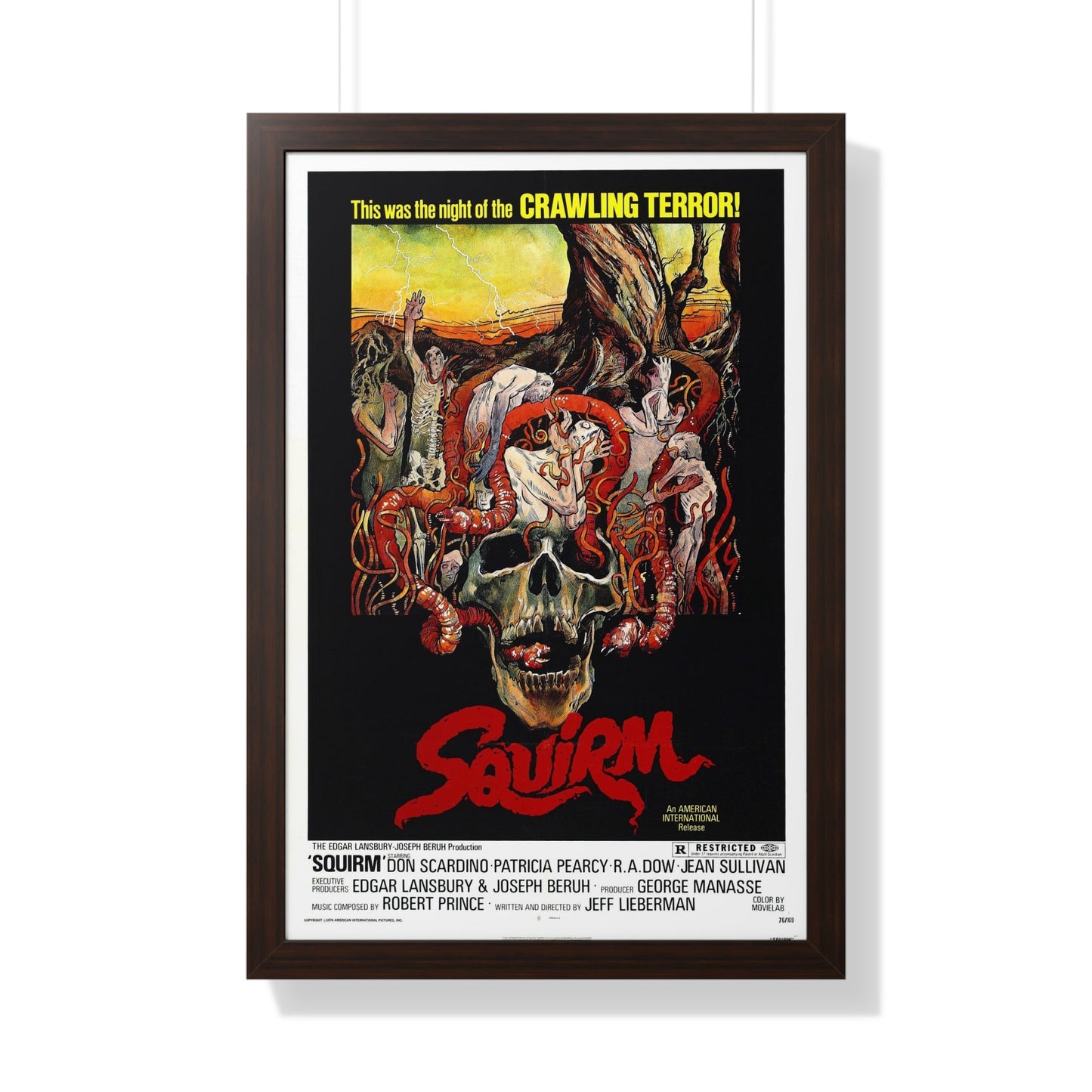 SQUIRM 1976 - Framed Movie Poster-20" x 30"-The Sticker Space