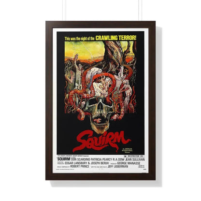 SQUIRM 1976 - Framed Movie Poster 20" x 30" Walnut - The Sticker Space