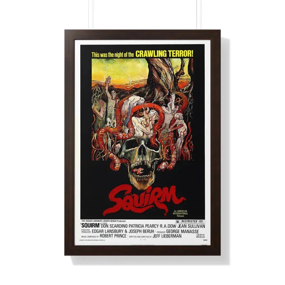 SQUIRM 1976 - Framed Movie Poster - The Sticker Space