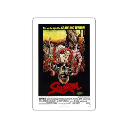 SQUIRM 1976 Movie Poster STICKER Vinyl Die-Cut Decal 3 Inch - The Sticker Space