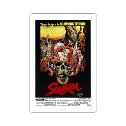 SQUIRM 1976 Movie Poster - STICKER Vinyl Kiss-Cut Decal 6 Inch White - The Sticker Space