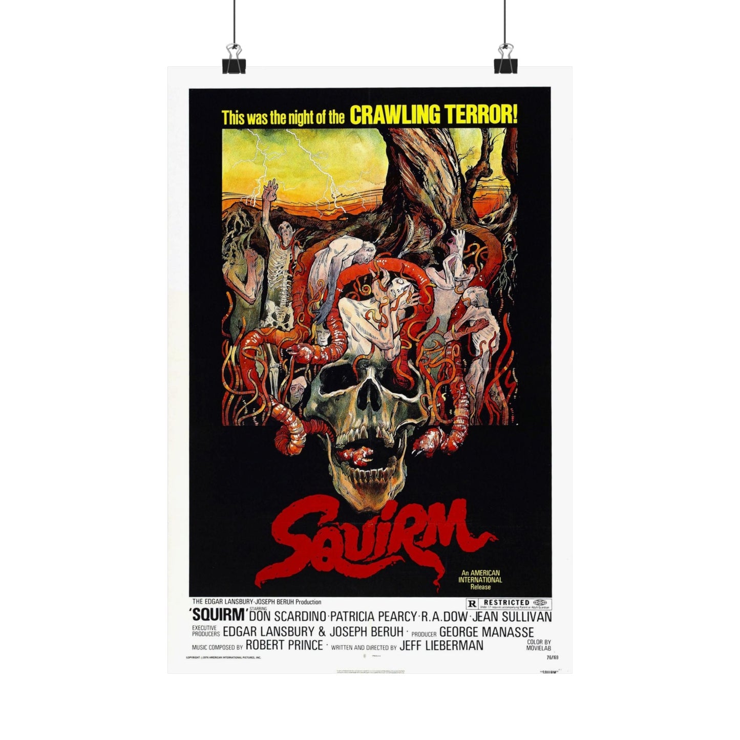 SQUIRM 1976 - Paper Movie Poster-12″ x 18″-The Sticker Space