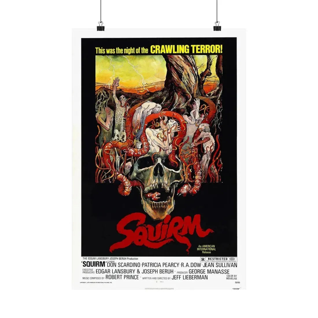SQUIRM 1976 - Paper Movie Poster 16″ x 24″ Matte - The Sticker Space