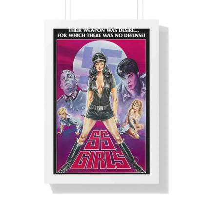 SS GIRLS 1977 - Framed Movie Poster 16″ x 24″ White - The Sticker Space