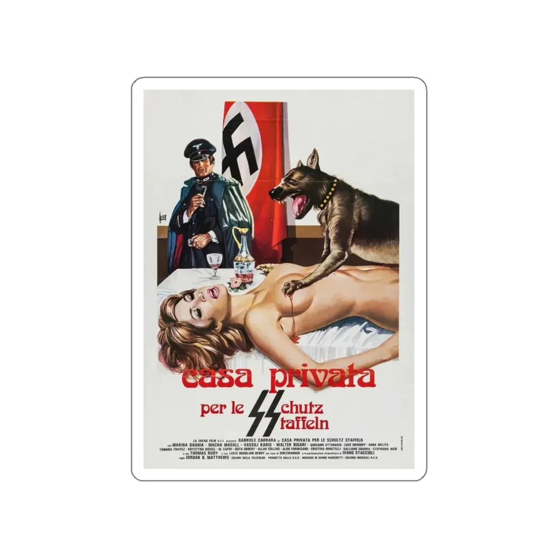 SS GIRLS (ITALIAN) 1977 Movie Poster STICKER Vinyl Die-Cut Decal 3 Inch - The Sticker Space
