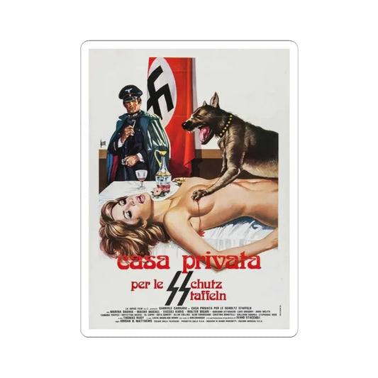 SS GIRLS (ITALIAN) 1977 Movie Poster - STICKER Vinyl Kiss-Cut Decal 2 Inch White - The Sticker Space