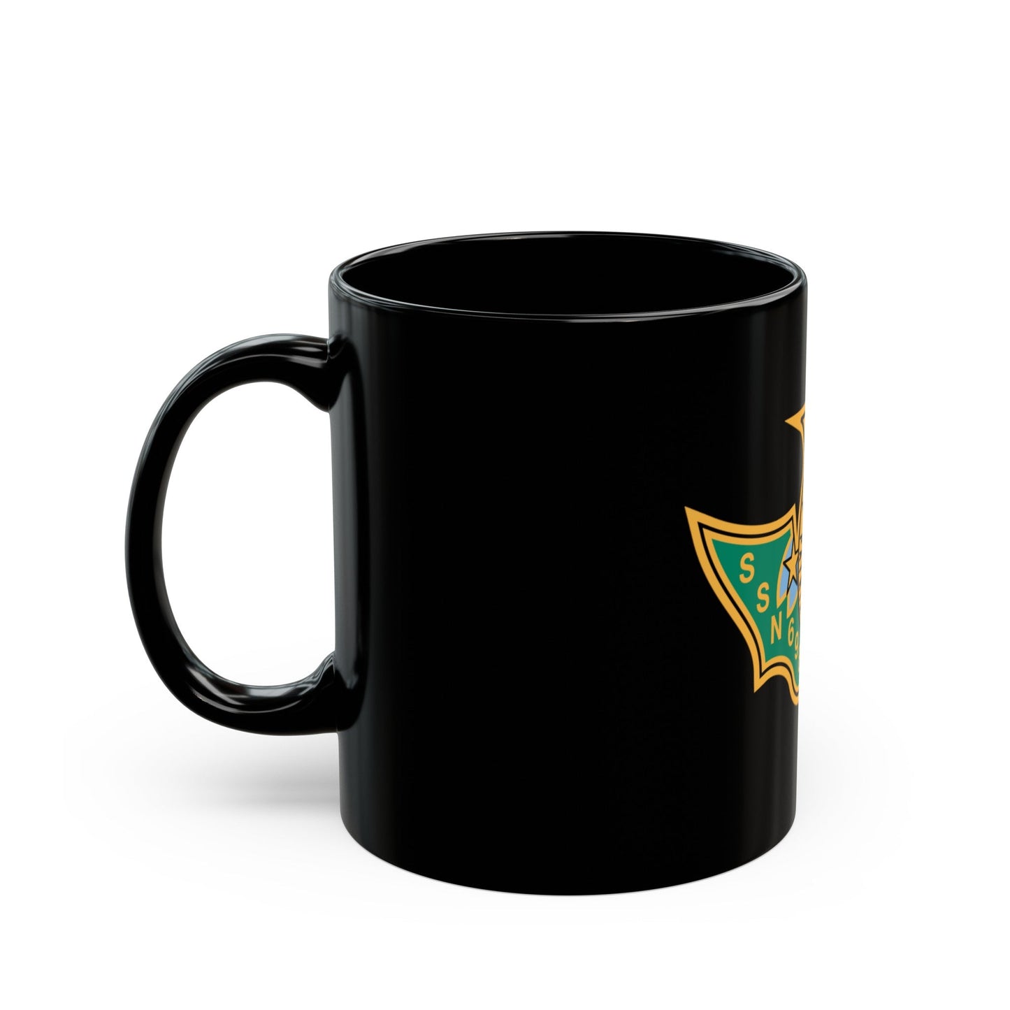 SSN 698 USS Bremerton Patriae Defensor AD Hoc Adsum (U.S. Navy) Black Coffee Mug-The Sticker Space