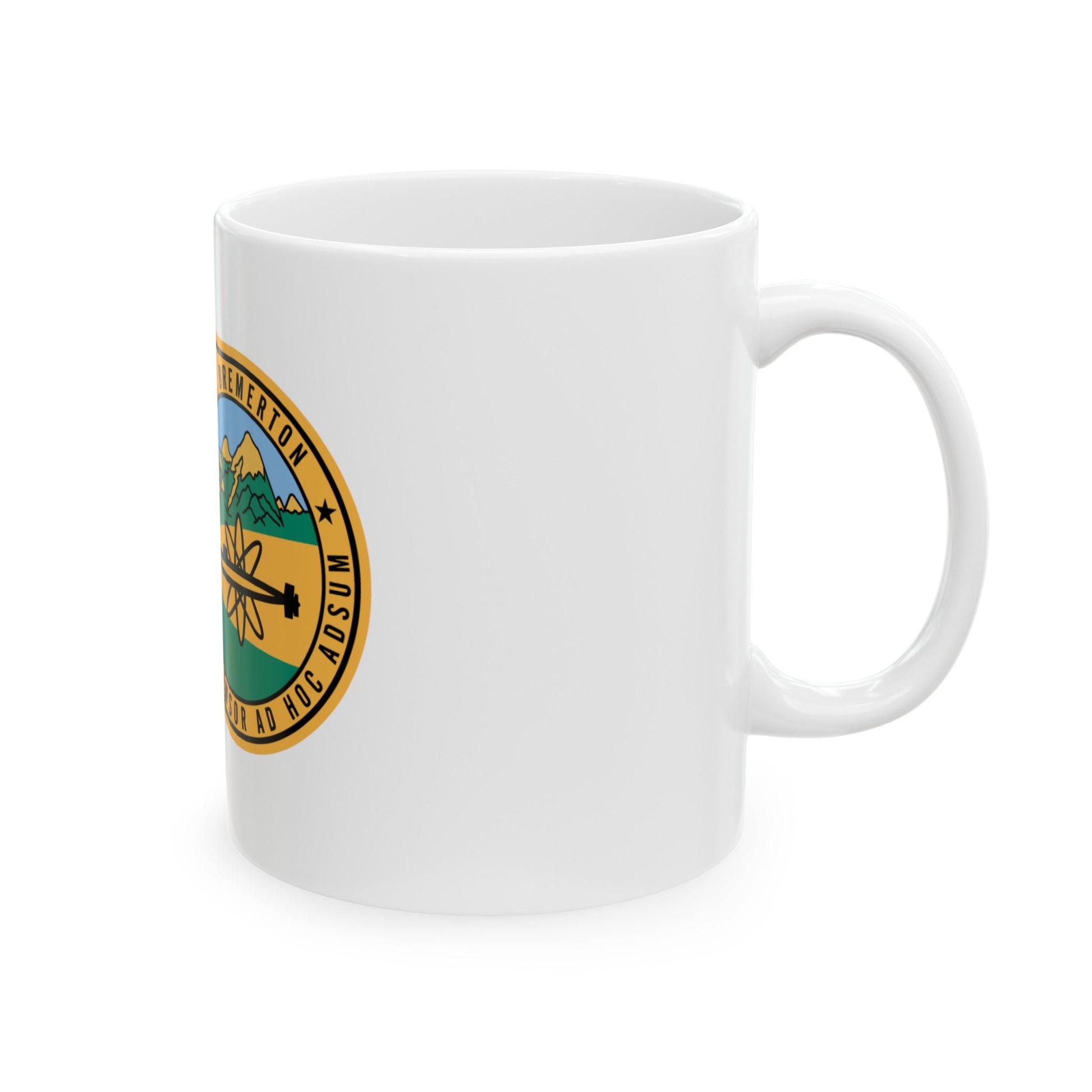 SSN 698 USS Bremerton Patriae Defensor AD Hoc Adsum (U.S. Navy) White Coffee Mug-The Sticker Space