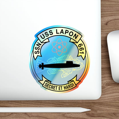 SSN USS Lapon 661 Secret ET Hardi (U.S. Navy) Holographic STICKER Die-Cut Vinyl Decal-The Sticker Space