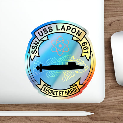 SSN USS Lapon 661 Secret ET Hardi (U.S. Navy) Holographic STICKER Die-Cut Vinyl Decal-The Sticker Space