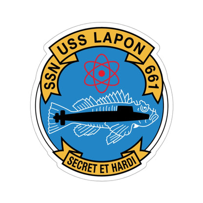 SSN USS Lapon 661 Secret ET Hardi (U.S. Navy) STICKER Vinyl Die-Cut Decal-3 Inch-The Sticker Space