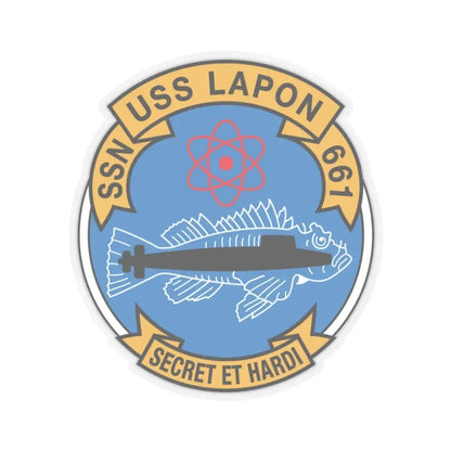 SSN USS Lapon 661 Secret ET Hardi (U.S. Navy) STICKER Vinyl Kiss-Cut Decal 6 Inch Transparent - The Sticker Space