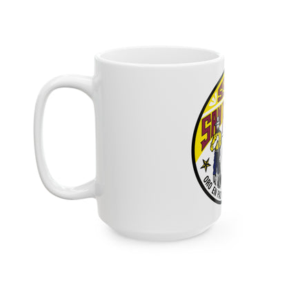 SSN711 San Francisco Oro En Paz Fierro En Guerra (U.S. Navy) White Coffee Mug-The Sticker Space